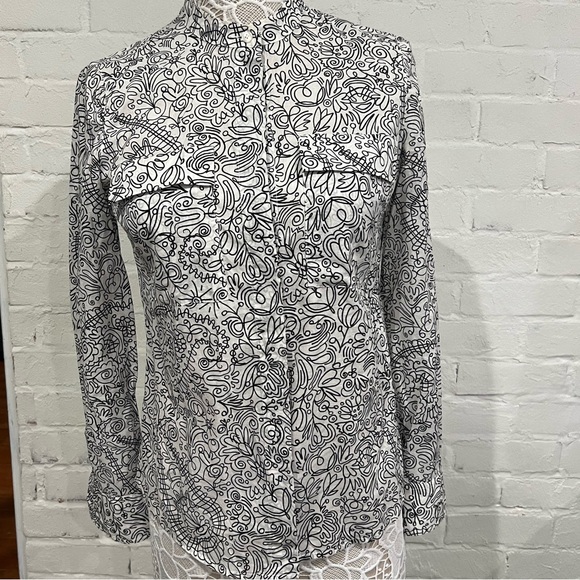 Tory Burch Tops - Tory Burch Doodle Print Blouse